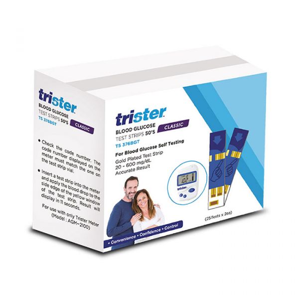 TRISTER BLOOD GLUCOSE TEST STRIPS 50’S CLASSIC WESTORE