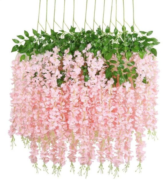 TC454-PINK 3 BRANCH HANGING FLOWERS – WESTORE