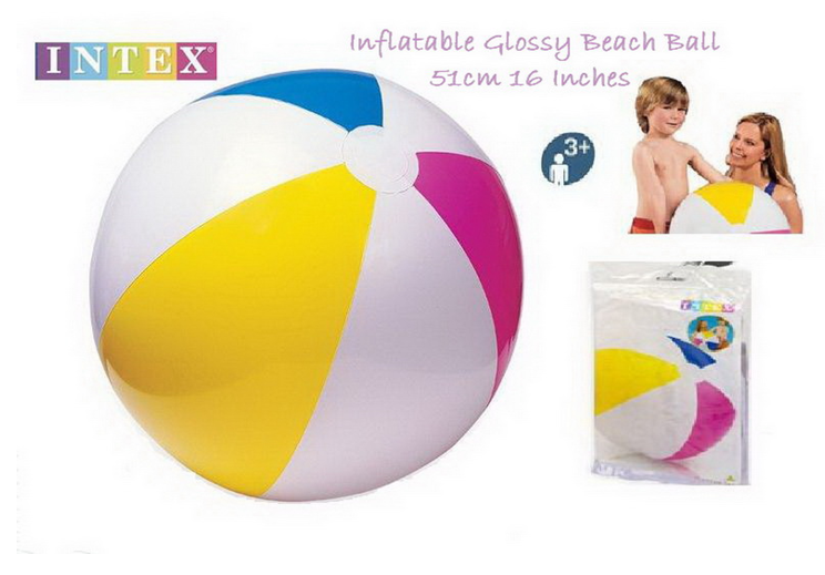 Intex Glossy Panel Beach Ball 20 Inches 51 cm Age 3+ New