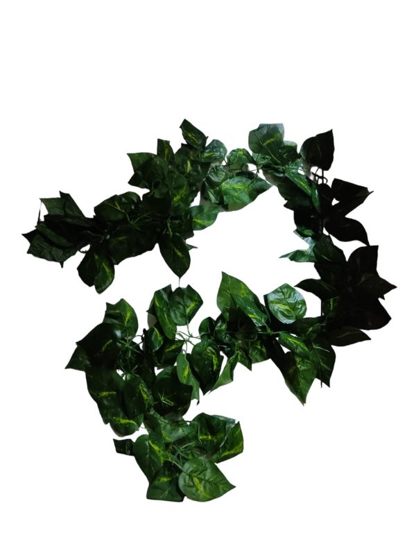 118-F014 2.3LEAVES CHAIN DR GREEN PLASTIC TREE - Image 2