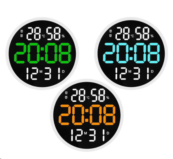 DIGITAL WALL CLOCK 10'' REMOTR CONTROL DS-6630