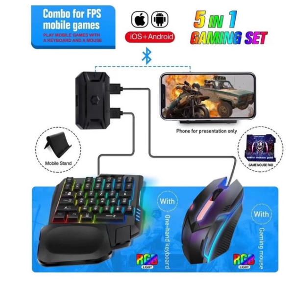 GAMING KEYBOARD K-200 5 IN 1 GAMING SET