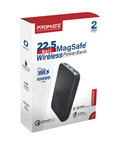 PROMATE SUPER CHARGE MAGSAFE WIRELESS CHAGING POWER BANK 22.5W
