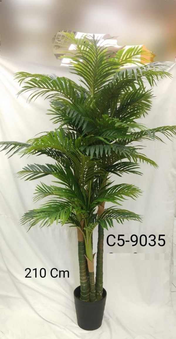 C5-9035 210CM REAL TOUCH ARECA PALM X 5 PLASTIC TREE - Image 2