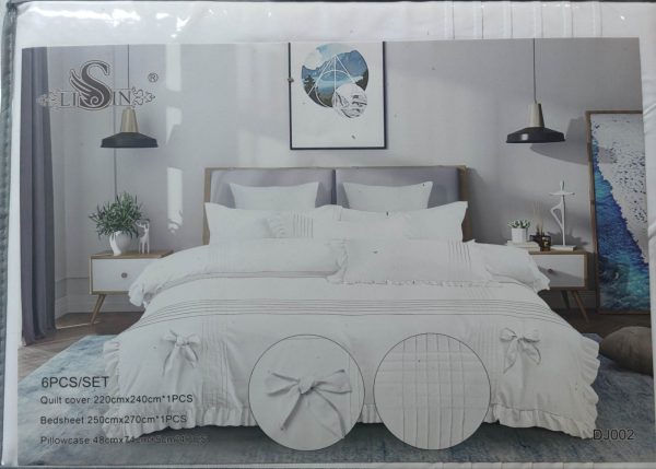 LISIN KING SIZE BEDDING QUILT COVER 6 PCS SET DJ002