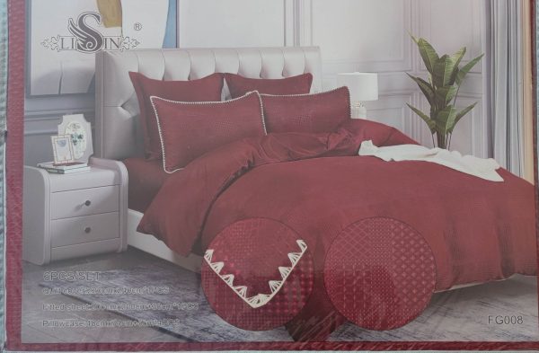 LISIN KING SIZE BEDDING QUILT COVER 6 PCS SET FG008