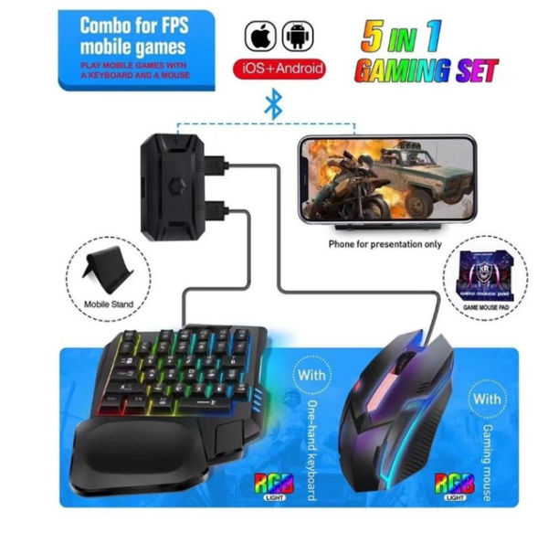 GAMING KEYBOARD K-180 5 IN 1 GAMING SET