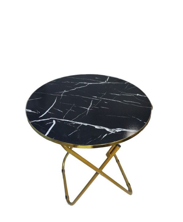 ROUND DESK BLACK +GOLD GH19247 95 X 61 X 7 CM