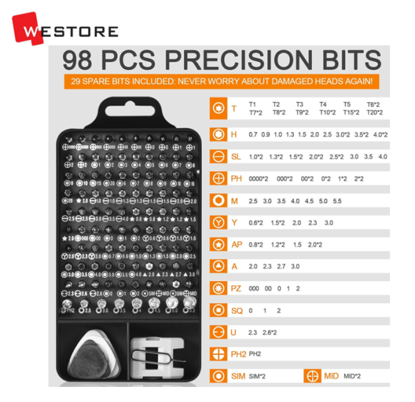 115-IN-1 SCREWDRIVER TOOL KIT SET - Image 2