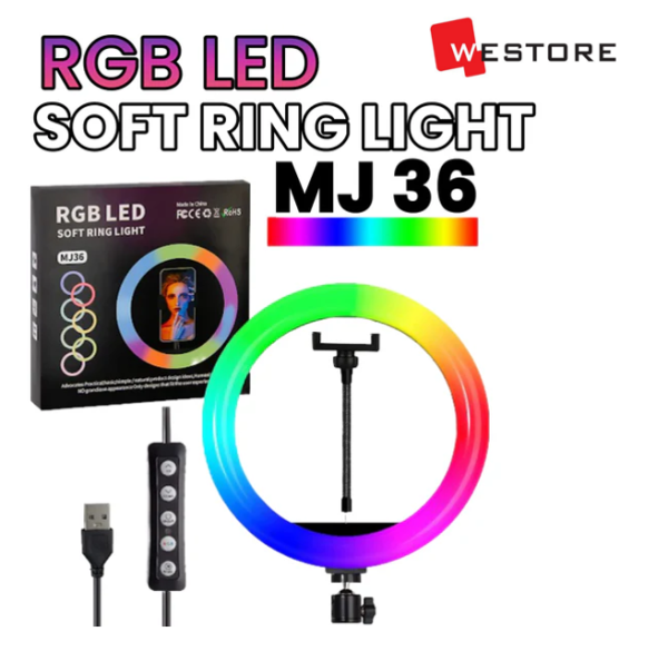 RGB LED SOFT RING LIGHT MJ36 - Image 2