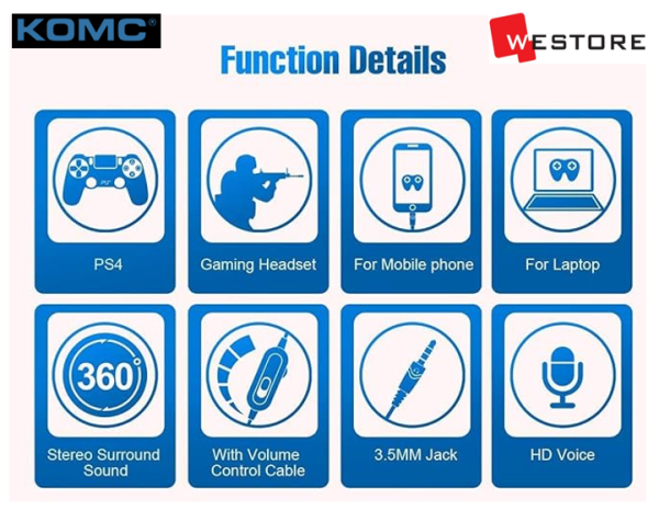 GAMING HEADSET KOMC P7 - Image 2