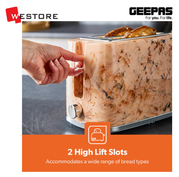 GEEPAS 2 SLICE BREAD TOASTER GBT36555UK-CR - Image 3