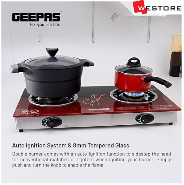 GEEPAS GLASS TOP GAS BURNER GK5602N - Image 4