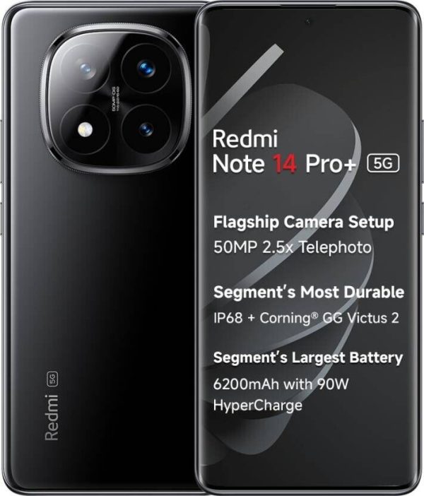 XIAOMI REDMI NOTE 14 PRO PLUS 5G 512GB TITAN BLACK 12GB RAM