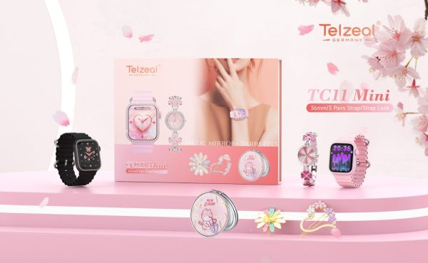 TELZEAL SMART WATCH TC11 MINI 36MM 3 PAIRS STRAP - Image 4