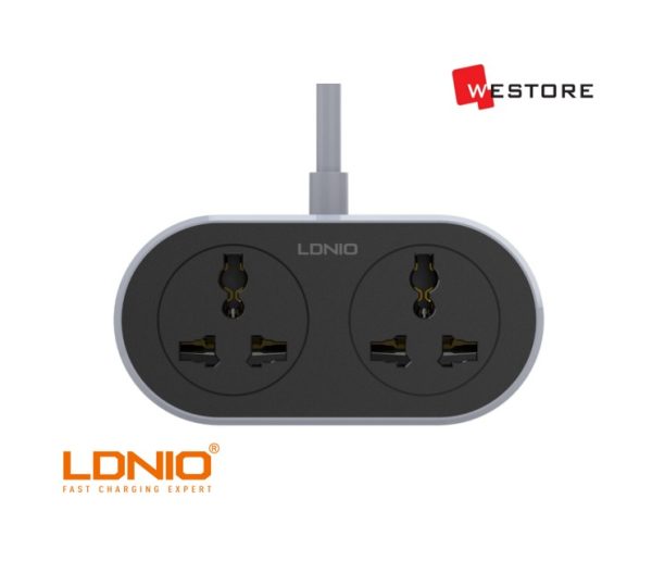 LDNIO 2 AC OUTLET UNIVERSAL EXTENSION POWER SOCKET SC2018 5M CABLE 2500W - Image 2
