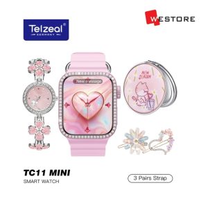 TELZEAL SMART WATCH TC11 MINI 36MM 3 PAIRS STRAP