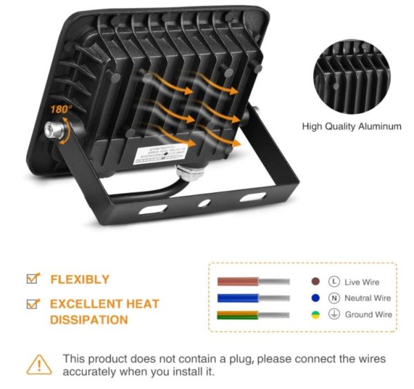 LED FLOOD LIGHT 20W IP66 - Image 2