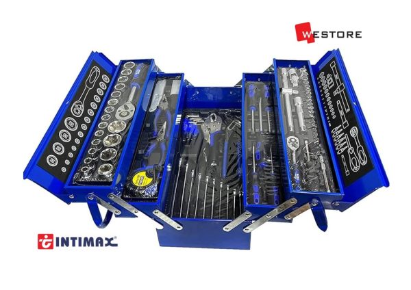 INTIMAX PROFESSIONAL TOOLS SET 85 PCS 4020 - TOOL SET WITH METAL BOX . 1/4" & 1/2"