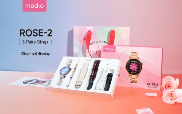 MODIO SMART WATCH ROSE-2 3 PAIRS STRAP 36MM - Image 4