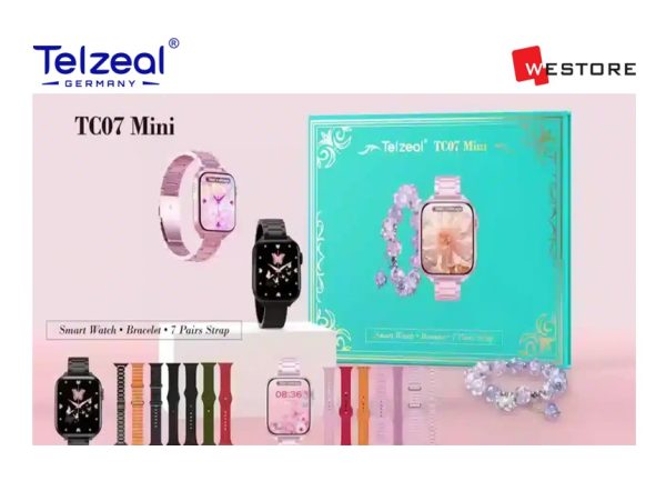 TELZEAL SMART WATCH TC07 MINI ( 7 PAIRS STRAP ) 36MM - Image 3