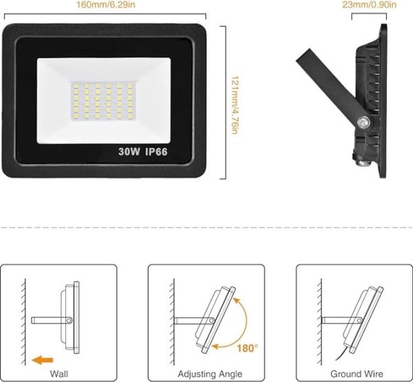 LED FLOOD LIGHT 30W IP66 - Image 5