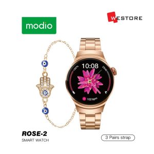 MODIO SMART WATCH ROSE-2 3 PAIRS STRAP 36MM