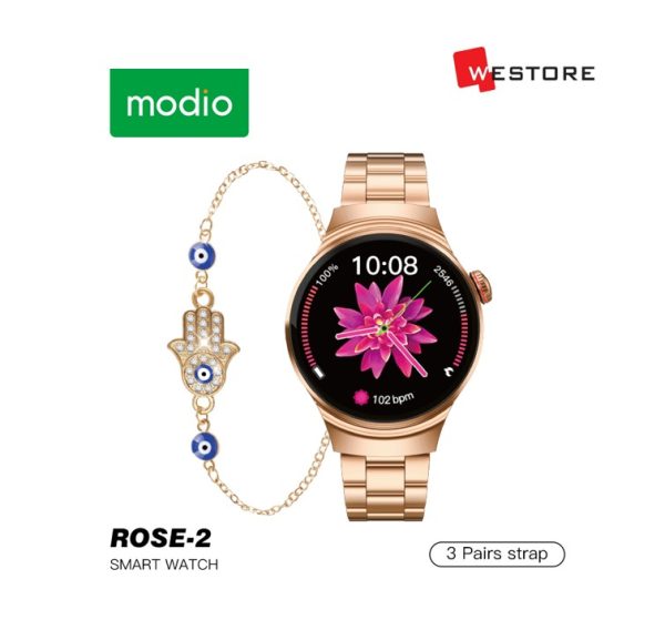 MODIO SMART WATCH ROSE-2 3 PAIRS STRAP 36MM