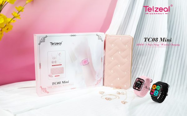 TELZEAL SMART WATCH TC08 MINI 3 PAIRS STRAP 38MM - Image 2