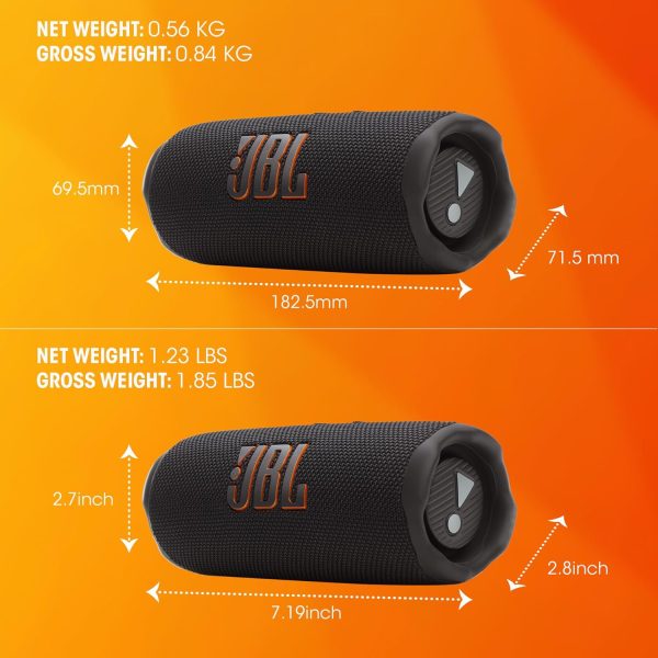 BL FLIP 7 PORTABLE WATERPROOF AND DROP PROOF SPEAKER BLACK - Image 4