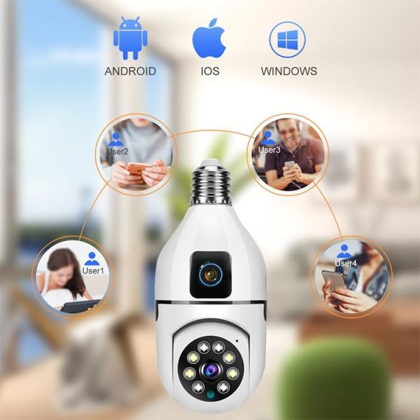 OALE iHOME 02+ 360° SECURITY DUAL CAMERA WITH BULB DESIGN - Image 6