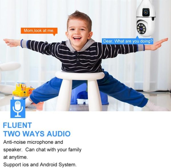 OALE iHOME 02+ 360° SECURITY DUAL CAMERA WITH BULB DESIGN - Image 4