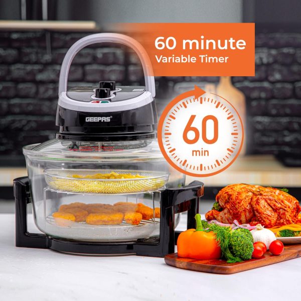GEEPAS TURBO HALOGEN OVEN 17L WITH EXTENDER RING GHO34048UK - Image 3