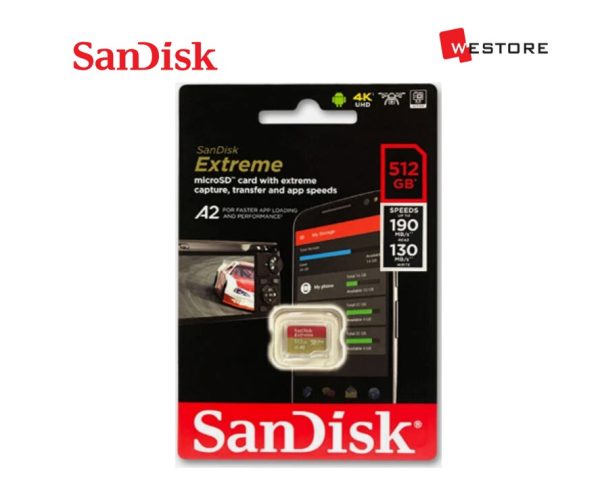 SANDISK 512GB EXTREME MICROSDXC CARD - 190MB/s, C10, U3, V30, 4K, A2 - Image 2
