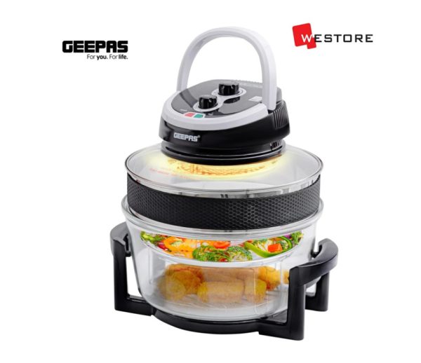 GEEPAS TURBO HALOGEN OVEN 17L WITH EXTENDER RING GHO34048UK