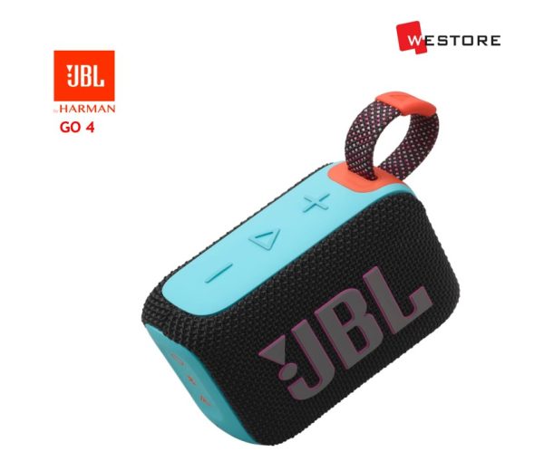 JBL GO 4 PORTABLE BLUETOOTH SPEAKER BLACK & ORANGE - Image 4