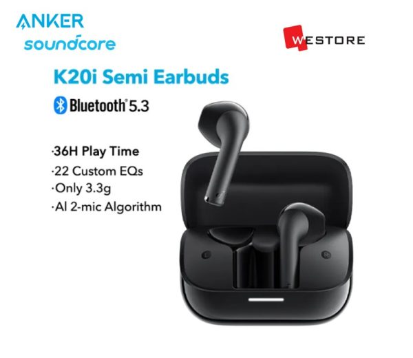 ANKER SOUNDCORE K20i SEMI-IN-EAR WIRELESS EARBUDS - Image 2