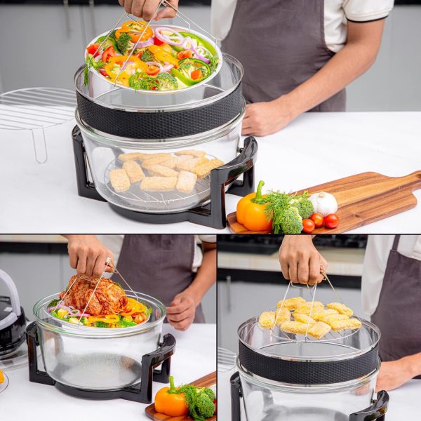 GEEPAS TURBO HALOGEN OVEN 17L WITH EXTENDER RING GHO34048UK - Image 4