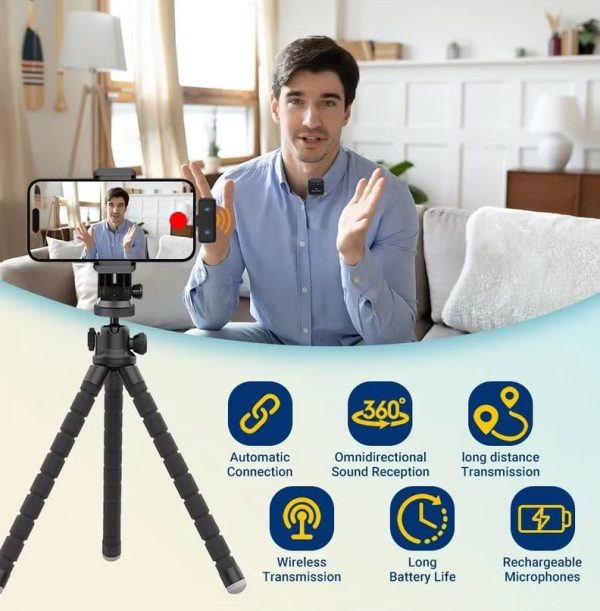 WIRELESS MICROPHONE F11-2 FOR IPHONE, ANDROID AND CAMERA - Image 3