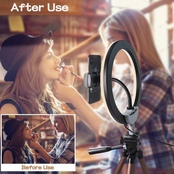 CXB-260 10" INCH (26cm) LED RING FILL LIGHT WITH TRIPOD STAND - Image 5