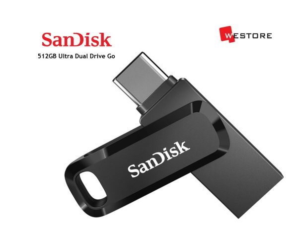 SANDISK ULTRA 512GB DUAL DRIVE GO USB TYPE-C - USB 3.2 GEN 1 400MB/S SPEED