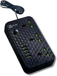 POWER SOCKET HG DUE 2M  3 POWER SOCKET 4 USB +TYPE -C HG-135C