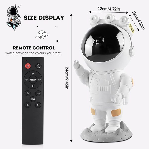 ASTRONAUT STAR PROJECTOR WITH NEBULA - TIMER & REMOTE CONTROL, TYD-YHY-001 - Image 3