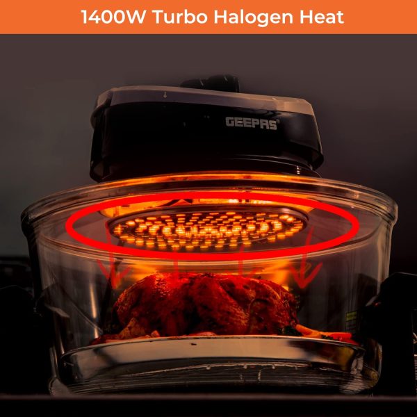 GEEPAS TURBO HALOGEN OVEN 17L WITH EXTENDER RING GHO34048UK - Image 7