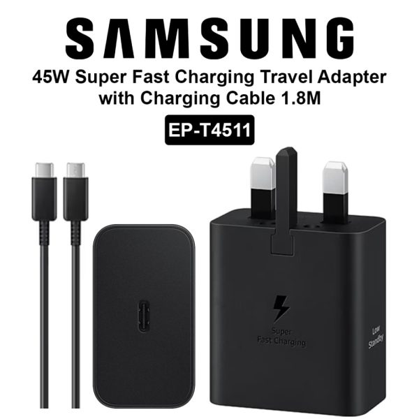 SAMSUNG 45W POWER ADAPTER WITH CABLE 1.8 MTR