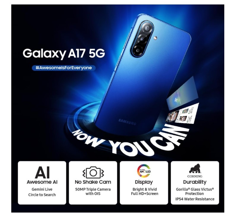 SAMSUNG GALAXY A17 5G 128GB BLUE 6GB RAM - Image 8